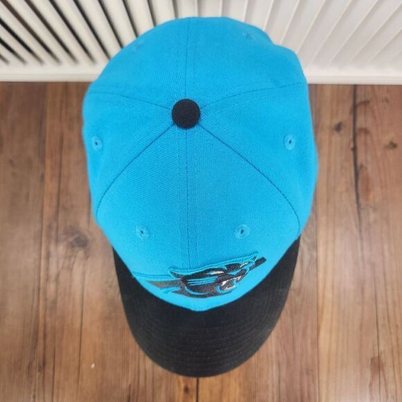 New Era 9forty Carolina Panthers Hat Cap Strap Back Blue Black Mens NFL Football - Picture 7 of 10